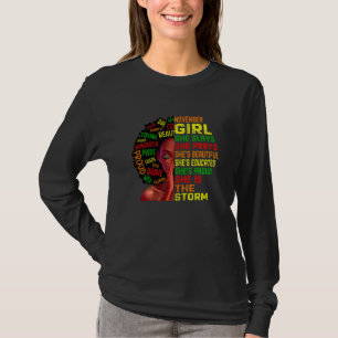 Womens Birthday Black Girls Women November Girl Sh T-Shirt