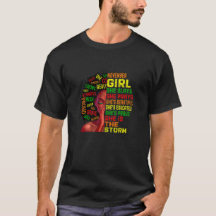 Womens Birthday Black Girls Women November Girl Sh T-Shirt