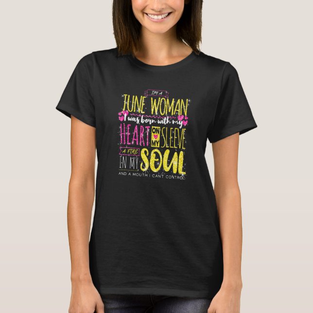 Women's Birthday June Birth Month Gemini Bday Cele T-Shirt (Front)