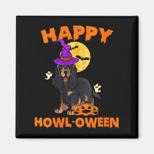 Womens Black And Tan Cocker Spaniel Dog Witch Magnet