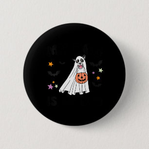 Womens Black And White Border Collie Boo Dog 6 Cm Round Badge