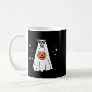 Womens Black And White Border Collie Dog Boo Coffee Mug