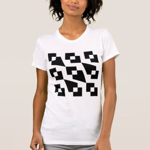 Women's Black and White Design T-Shirt