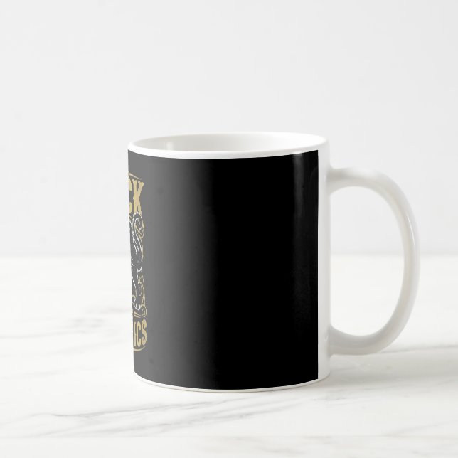 Women's black cat luck is for heretics witch  coffee mug (Right)