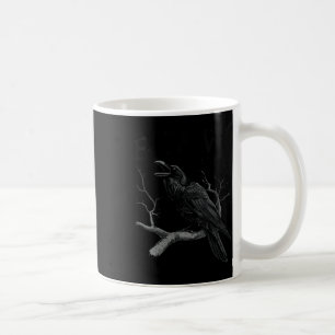Womens Black Crow, F-caw-f Funny Black Bird V-neck Coffee Mug