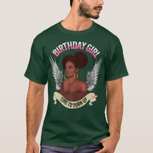 Womens Black Girl Magic Melanin Women Birthday Afr T-Shirt