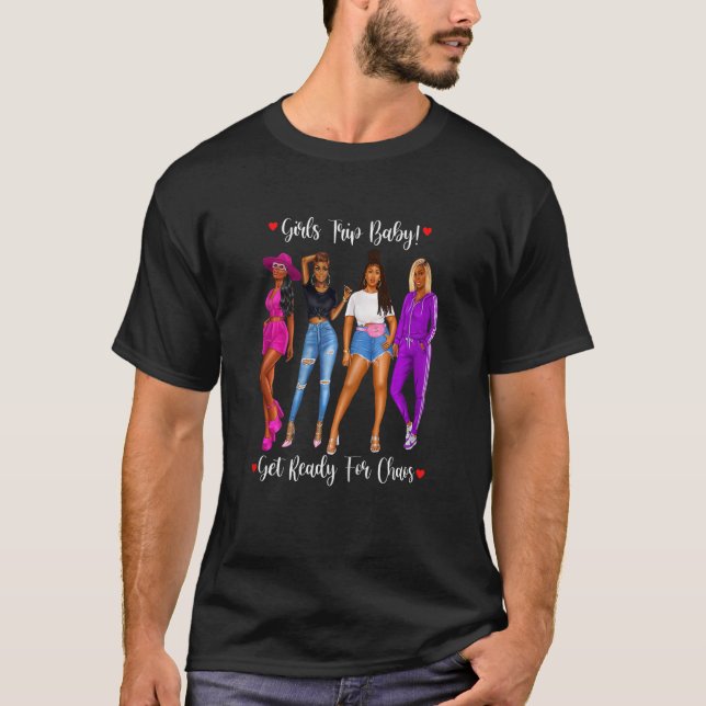 Womens   Black Girls Trip Baby   Vacatiholiday Sum T-Shirt (Front)