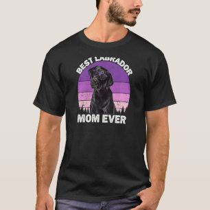 Womens Black Labrador Mum Vintage Black Lab Mum Mo T-Shirt