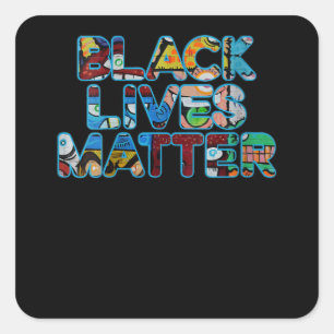 Womens Black Lives Matter Graffiti Equality Empowe Square Sticker