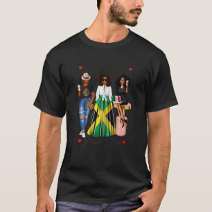 Womens Black Mexican Womens Half Mexican Jamaican T-Shirt