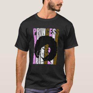 Womens Black Princess African American Proud Black T-Shirt