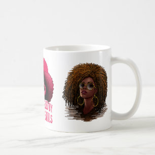 Womens Black Queen Pride Melanin African American  Coffee Mug