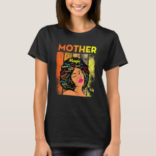 Womens Black Smart Mum Afro African American Women T-Shirt