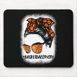 Womens bleached baseball mum messy bun basketball mouse pad