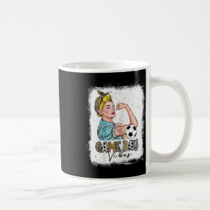 Womens Bleached Soccer Game Day Vibes Soccer Mum G Coffee Mug