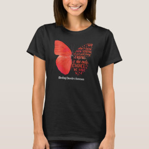 Womens Bleeding Disorders Awareness Butterfly Red  T-Shirt