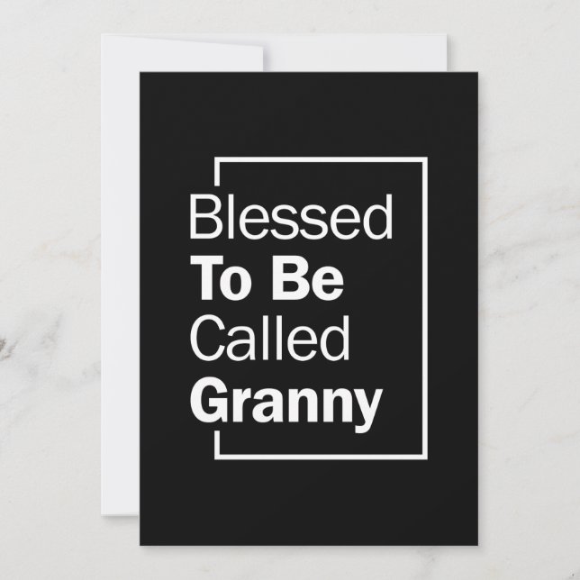 Womens Blessed Granny Grandma Gift Invitation (Front)