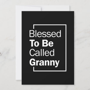 Womens Blessed Granny Grandma Gift Invitation