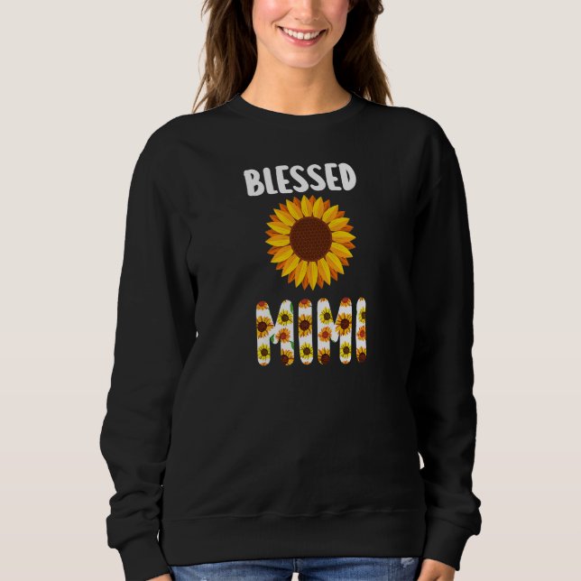 Womens blessed mimi granny sweatshirt (Front)