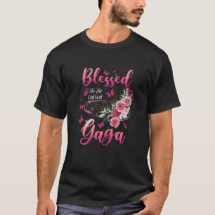 Womens Blessed To Be Called Gaga Cute Girls Women  T-Shirt