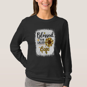 Womens Blessed To Be Called Gaga Sunflower Mother' T-Shirt
