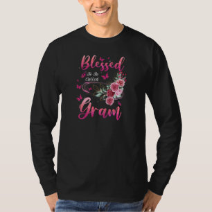 Womens Blessed To Be Called Gram Cute Girls Women  T-Shirt