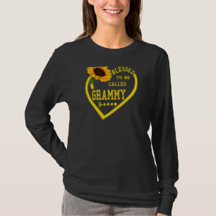 Womens Blessed To Be Called Grammy Mother's Day Su T-Shirt