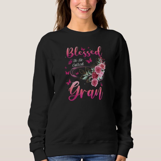 Womens Blessed To Be Called Gran Cute Girls Women  Sweatshirt (Front)