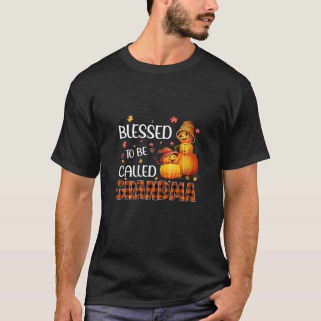 Womens Blessed To Be Called Grandma Halloween T-Shirt (Front)