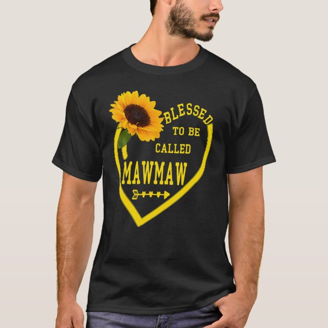 Womens Blessed To Be Called Mawmaw Mothers Day Sun T-Shirt (Front)
