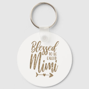 Womens Blessed To Be Called Mimi Grandma Mors Day Key Ring