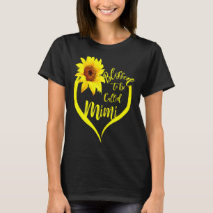 Womens Blessed To Be Called Mimi Sunflower  Grandm T-Shirt