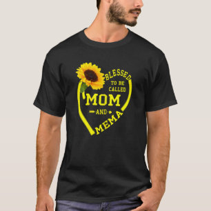 Womens Blessed To Be Called Mum And Mema Mothers D T-Shirt