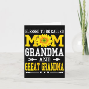 Womens blessed to be called mum grandma great card