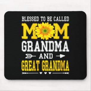 Womens blessed to be called mum grandma great mouse pad