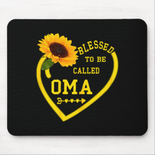 Womens blessed to be called oma mothers day shirt mouse pad