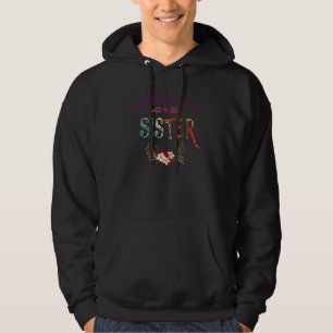 Womens Blessed To Be Called Sister Floral Funny Mo Hoodie