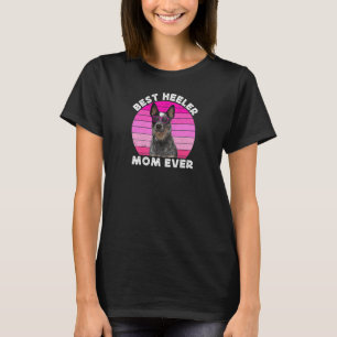 Womens Blue Heeler Mum For Women Retro Blue Austra T-Shirt