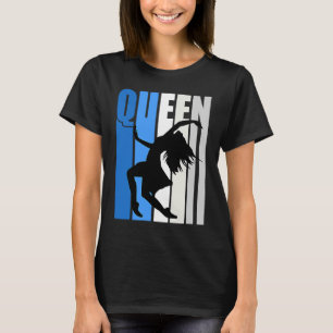 Womens Blue Pretty Dancer Queen Birthday Colourful T-Shirt