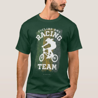 Womens BMX Bike Gabon Flag Biking Cycling Racing B T-Shirt