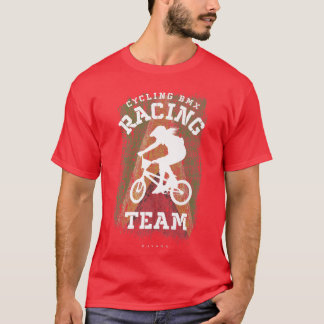 Womens BMX Bike Guyana Flag Biking Cycling Racing  T-Shirt