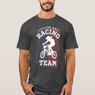 Womens BMX Bike Haiti Flag Biking Cycling Racing B T-Shirt