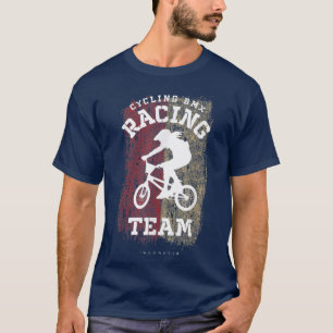 Womens BMX Bike Indonesia Flag Biking Cycling Raci T-Shirt