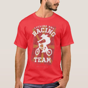 Womens BMX Bike Macedonia Flag Biking Cycling Raci T-Shirt