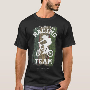 Womens BMX Bike Uzbekistan Flag Biking Cycling Rac T-Shirt