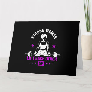 Womens Bodybuilding Gym Workout And Funny Training Card