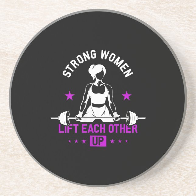 Womens Bodybuilding Gym Workout And Funny Training Coaster (Front)
