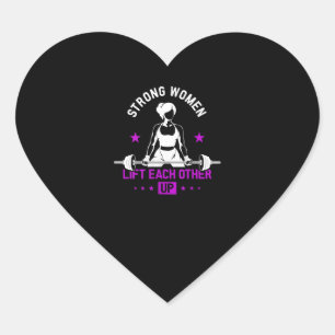 Womens Bodybuilding Gym Workout And Funny Training Heart Sticker