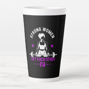 Womens Bodybuilding Gym Workout And Funny Training Latte Mug