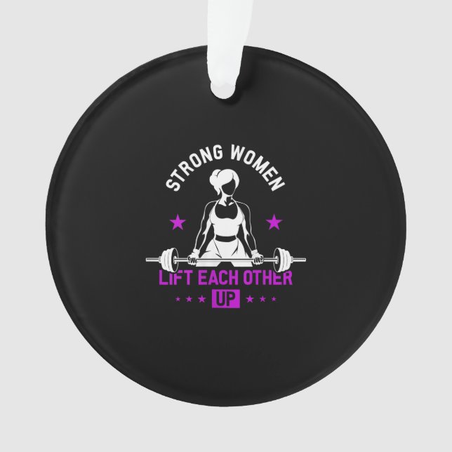Womens Bodybuilding Gym Workout And Funny Training Ornament (Front)